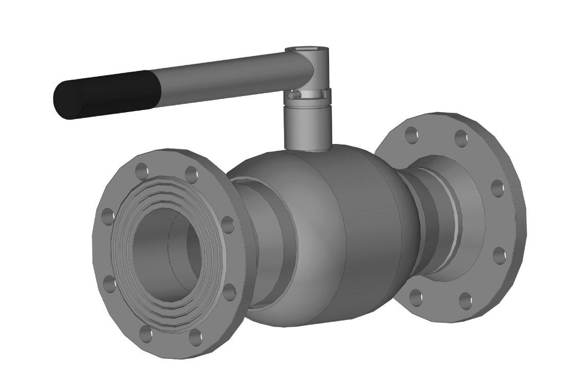 Ридан 065N1840R — RJIP Premium Кран шаровой FB FF DN100, PN16, H (фланцевый, с рукояткой, полнопроходной)
