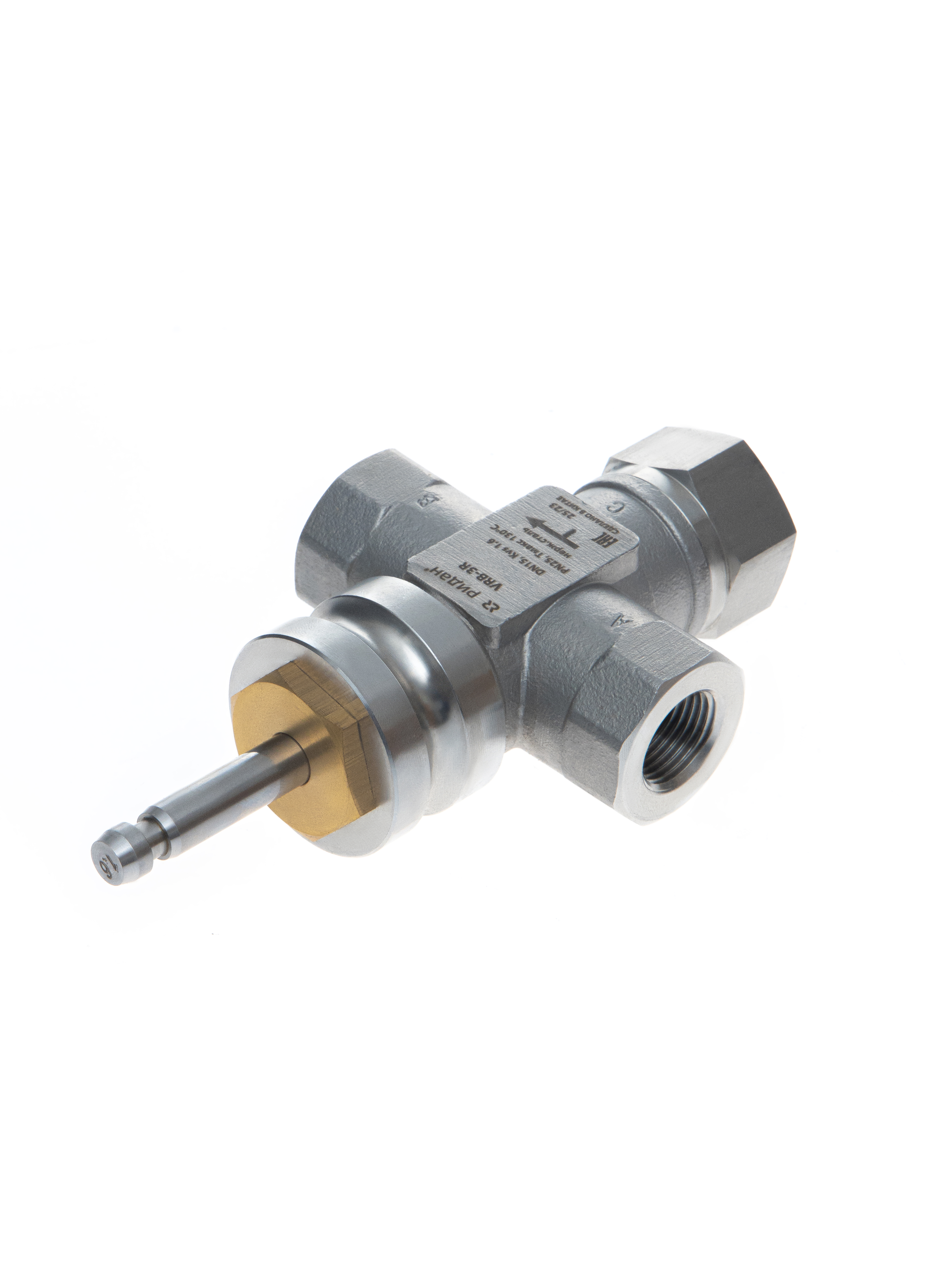 Ридан 065Z0217R — Клапан регулирующий с внутренней резьбой VRB-3R PN25, DN25, Kvs 8 м³/ч, трехходовой, седельный, нержавеющая сталь