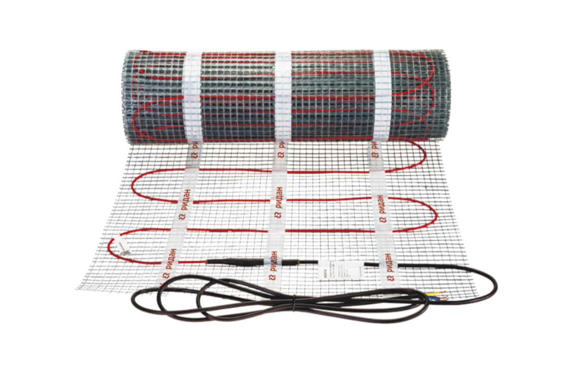 Ridan 21RT1067R — Розничный комплект для теплого пола: нагревательный мат Ridan TF-200 4 м² с терморегулятором Ridan Twist (белый)