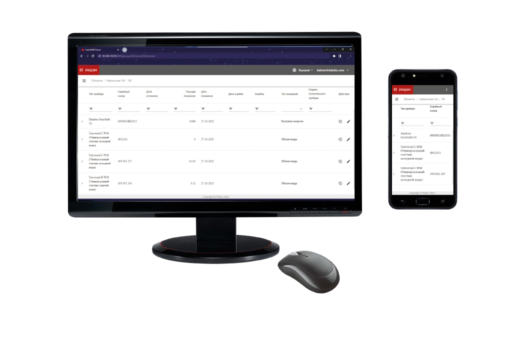 Программное обеспечение для учета энергоресурсов INDIV AMR Cloud